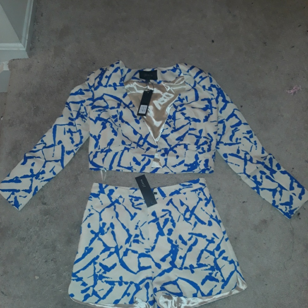 Elegant short set with matching Jacket.